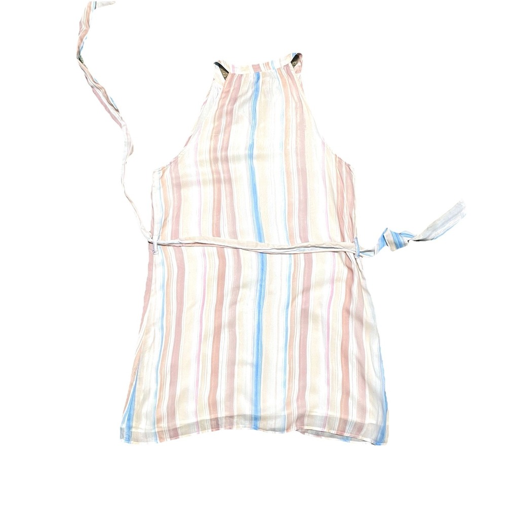 Bella Dahl Halter Mini Dress in Desert Horizon Stripe Size L‎ Beachy Coastal - Picture 10 of 15